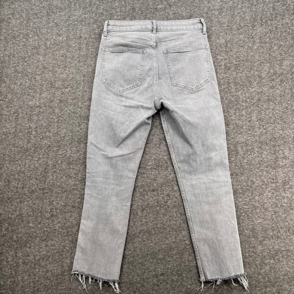 Gap Womens Vintage Slim Sky High Jeans Gray Raw Hem Size 27 4 Short Stretch - Picture 6 of 14